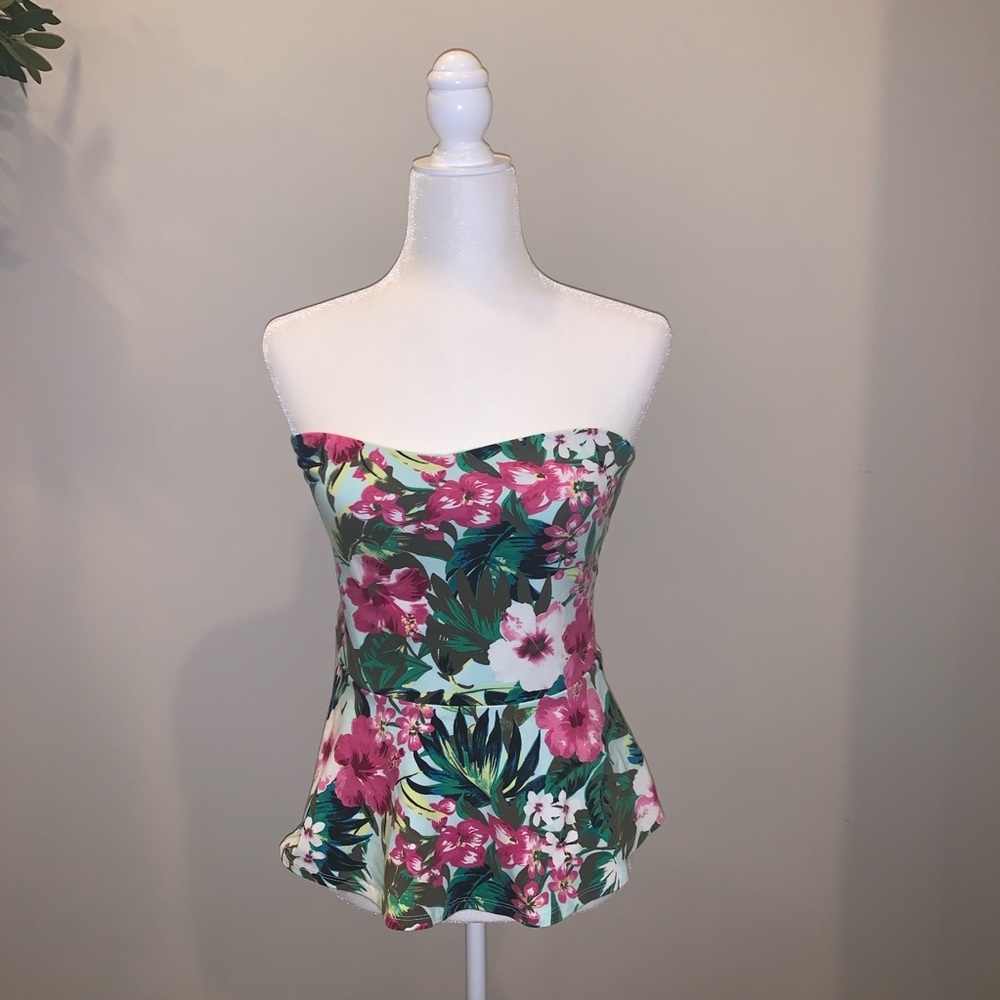 Tropical Floral Tube Top